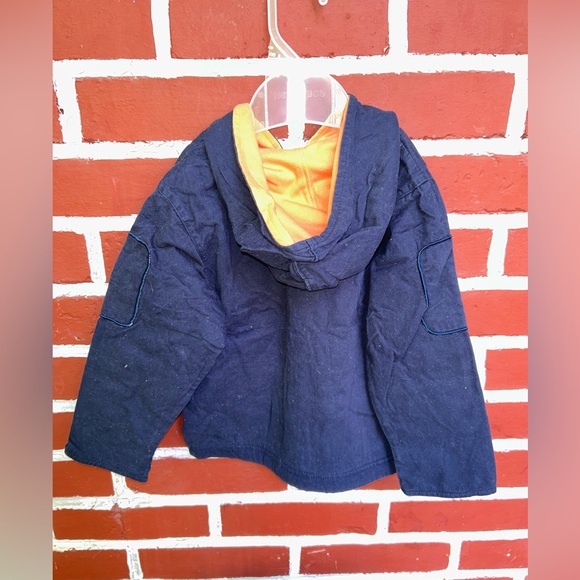 Navy blue light hooded cotton jacket | size 23 - Picture 2 of 4